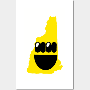 New Hampshire States of Happynes- New Hampshire Smiling Face Posters and Art